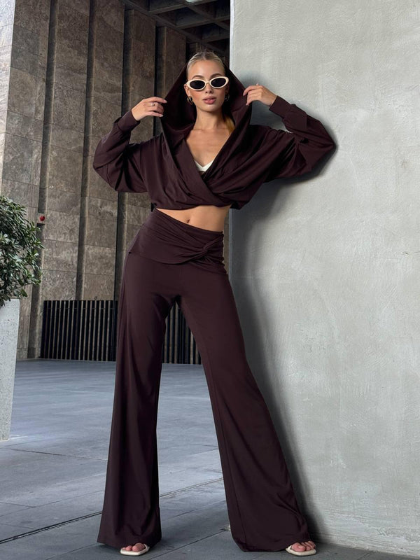 MODANSTA New season women's set and double tracksuit in dark brown